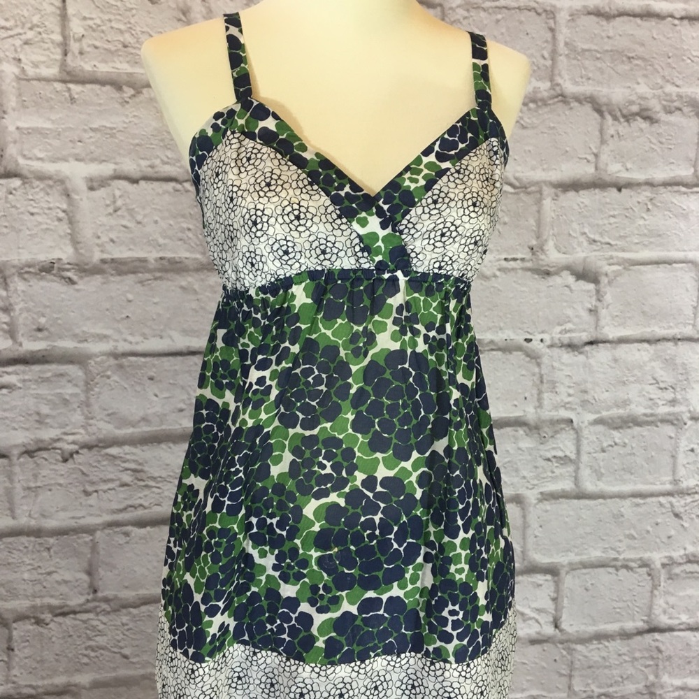 Ella Moss size XS tank top green blue white cotton
